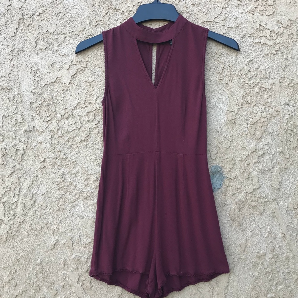Burgundy Romper